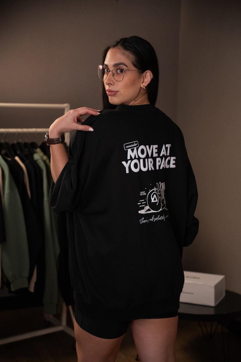 Own Pace Crewneck - Black — Own Pace Crewneck - Black