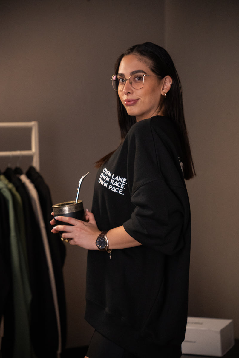Own Pace Crewneck - Black — Own Pace Crewneck - Black