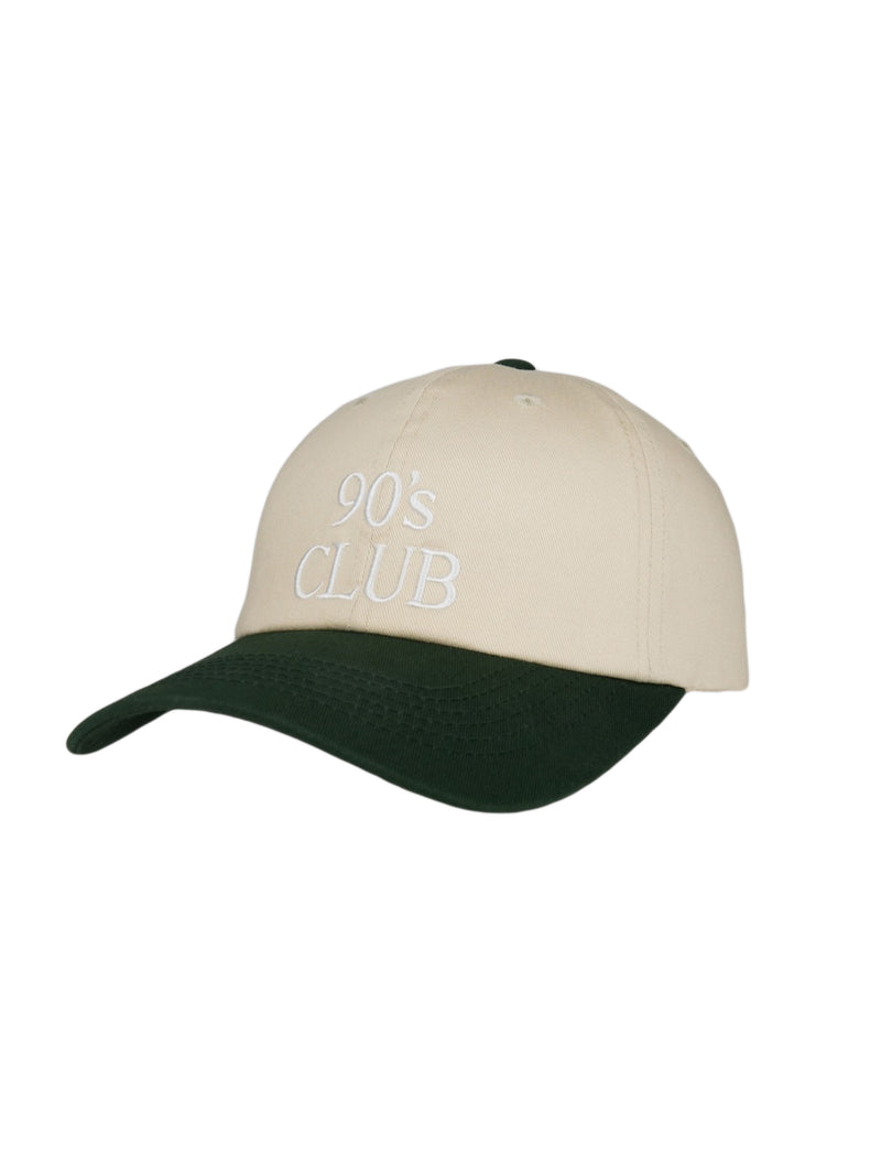 90's Club Cap - Beige & Green — 90's Club Cap - Beige & Green