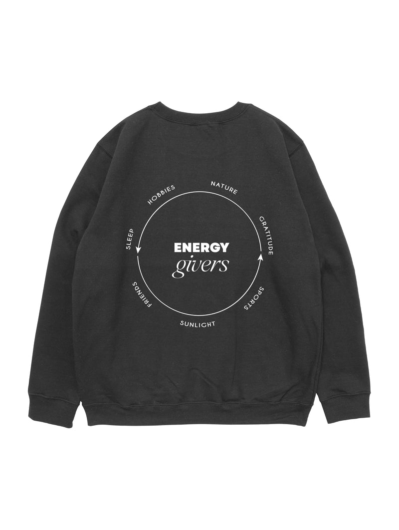 Health is Wealth Crewneck - Black — Health is Wealth Crewneck - Black
