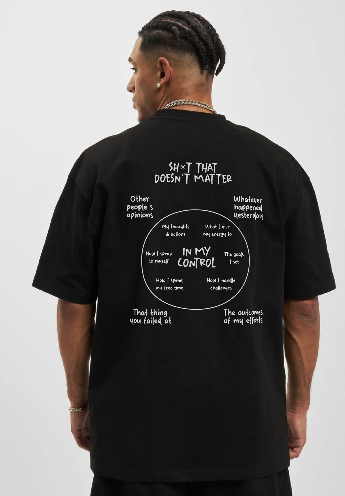 In My Control Oversized Tshirt - Black