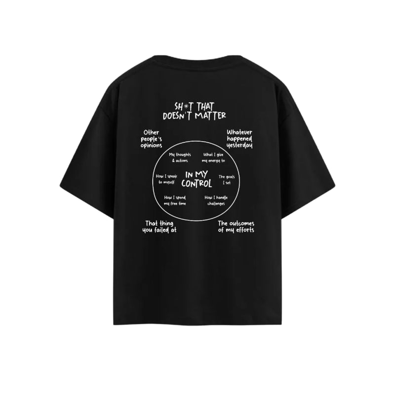 In My Control Oversized Tshirt - Black — In My Control Oversized Tshirt - Black