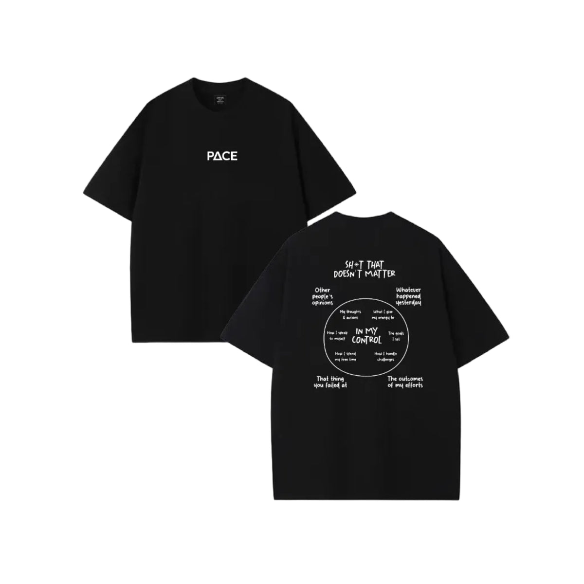 In My Control Oversized Tshirt - Black