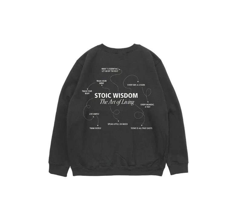The Art of Living Well Crewneck - Black — The Art of Living Well Crewneck - Black