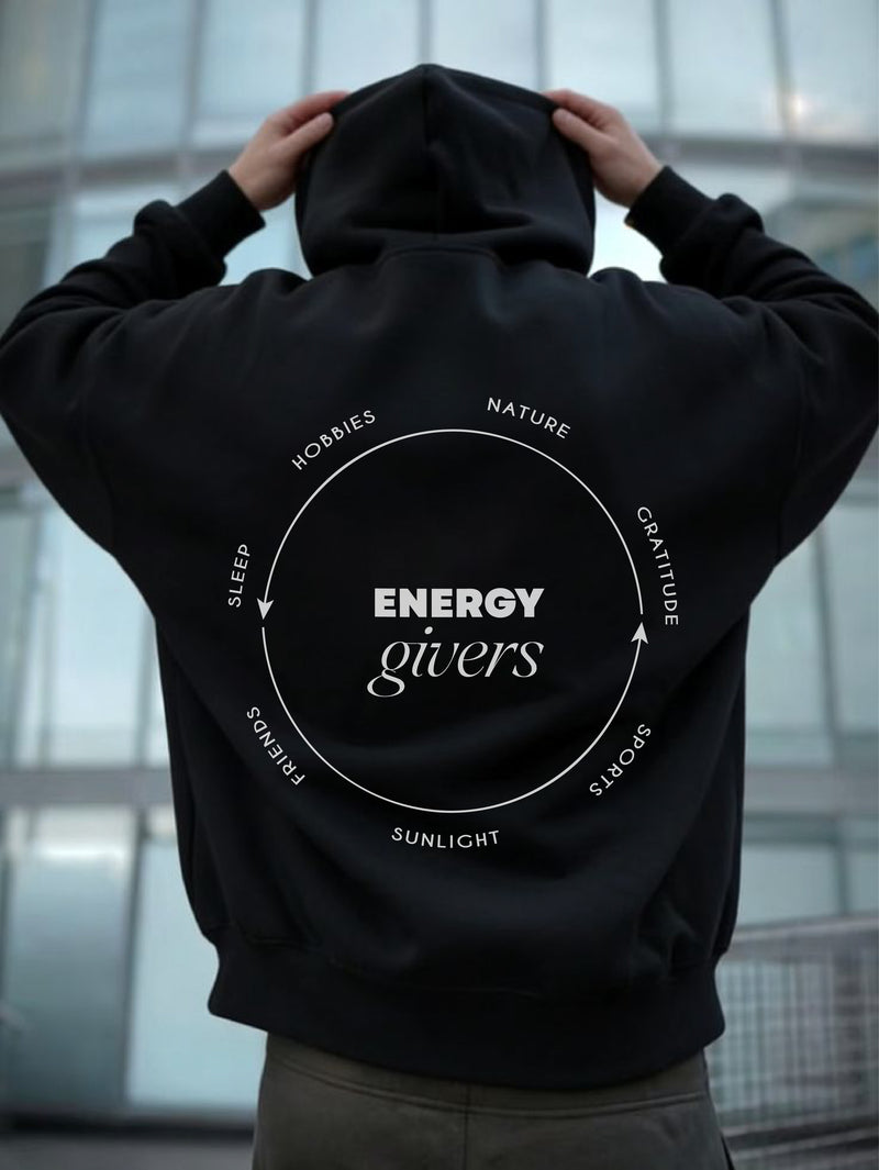 Health is Wealth Oversized Hoodie - Black — Health is Wealth Oversized Hoodie - Black
