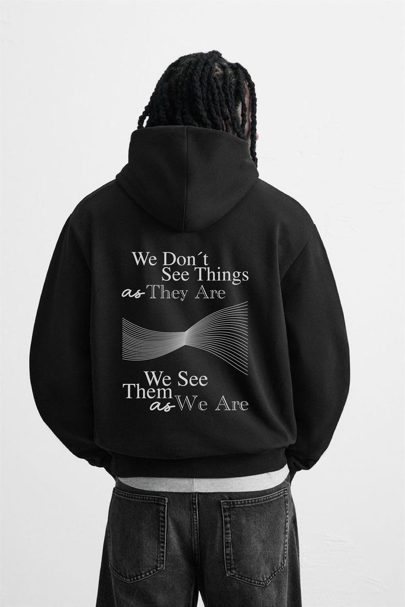Perspective Oversized Hoodie - Black — Perspective Oversized Hoodie - Black