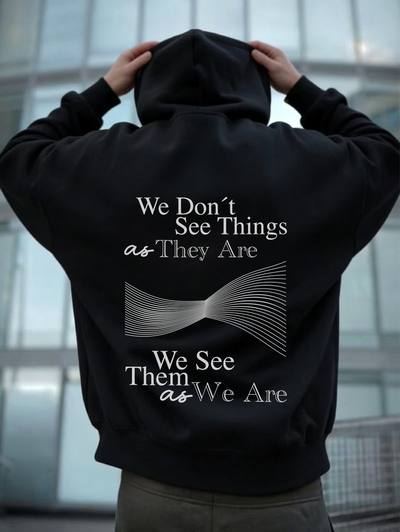 Perspective Oversized Hoodie - Black — Perspective Oversized Hoodie - Black