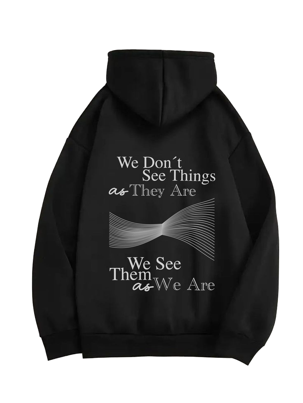 Perspective Oversized Hoodie - Black