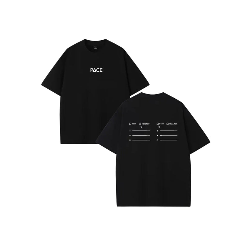 Rich vs Wealthy Oversized Tshirt - Black — Rich vs Wealthy Oversized Tshirt - Black