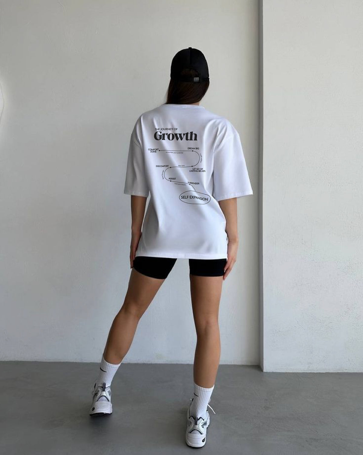 The Journey of Growth Oversized Tshirt - White