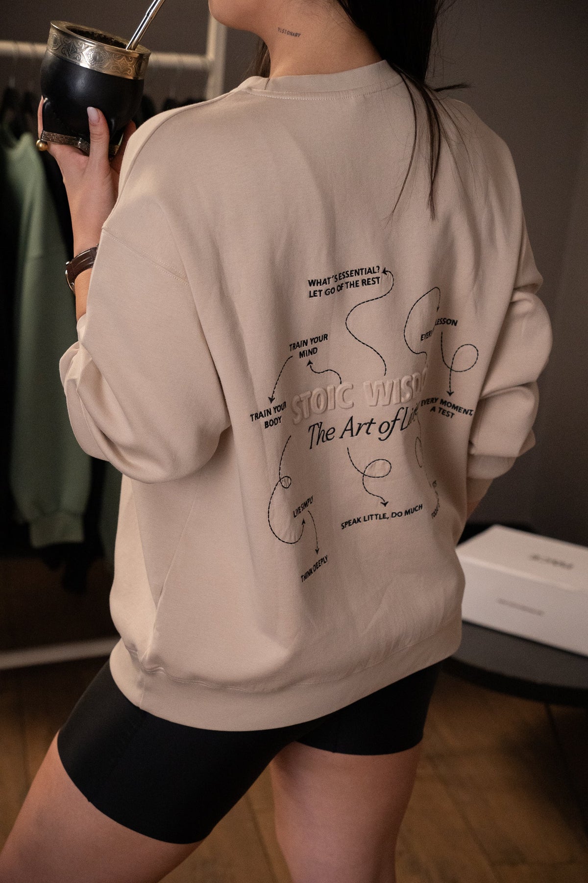 The Art of Living Well Crewneck - Beige
