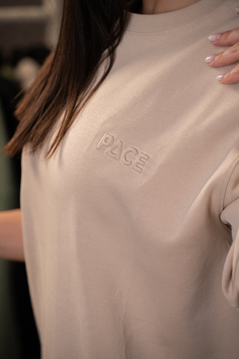 The Art of Living Well Crewneck - Beige — The Art of Living Well Oversized Crewneck Beige