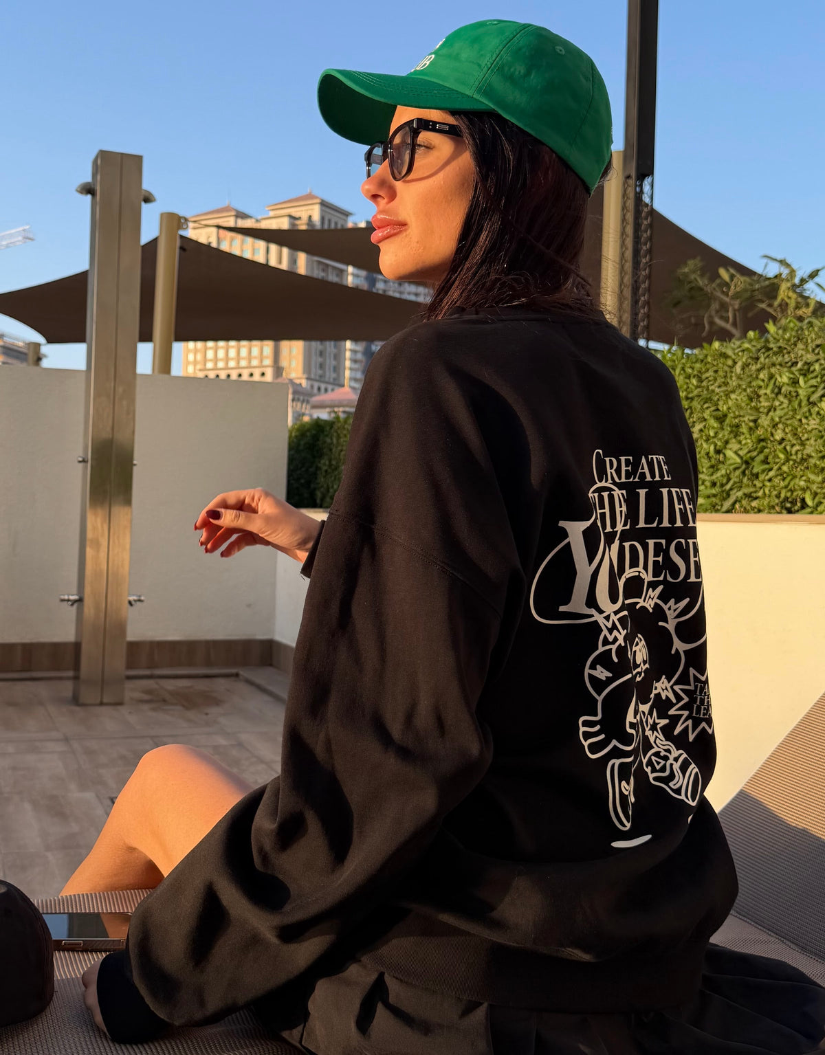 Create The Life You Deserve Crewneck - Black